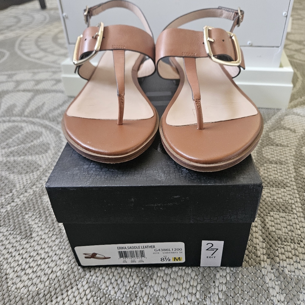 Elegant Brown Leather Sandals
